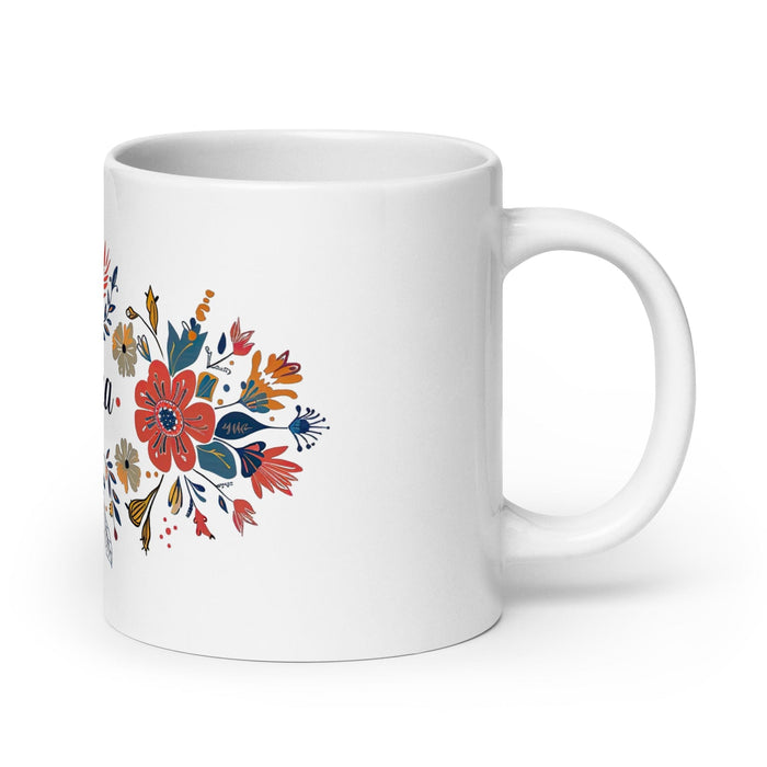 Aranza Exclusive Name Art Piece Home Office Work Coffee Mug Mexican Spanish Pride Gift Cup One - Of - A - Kind Calligraphy White Glossy Mug | A26 - Mexicada