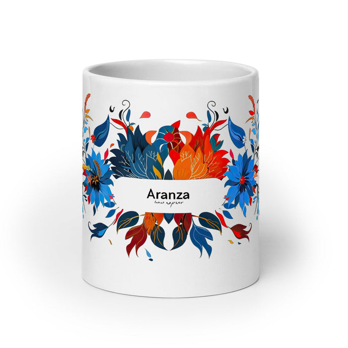 Aranza Exclusive Name Art Piece Home Office Work Coffee Mug Mexican Spanish Pride Gift Cup One-Of-A-Kind Calligraphy White Glossy Mug | A29 Mexicada