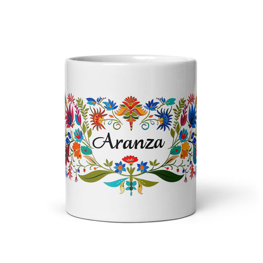 Aranza Exclusive Name Art Piece Home Office Work Coffee Mug Mexican Spanish Pride Gift Cup One - Of - A - Kind Calligraphy White Glossy Mug | A3 - Mexicada