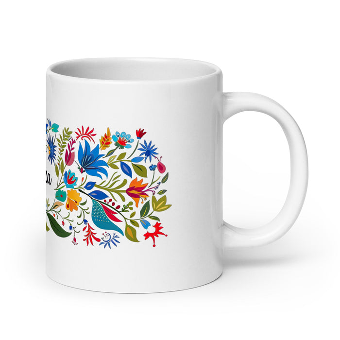 Aranza Exclusive Name Art Piece Home Office Work Coffee Mug Mexican Spanish Pride Gift Cup One - Of - A - Kind Calligraphy White Glossy Mug | A3 - Mexicada