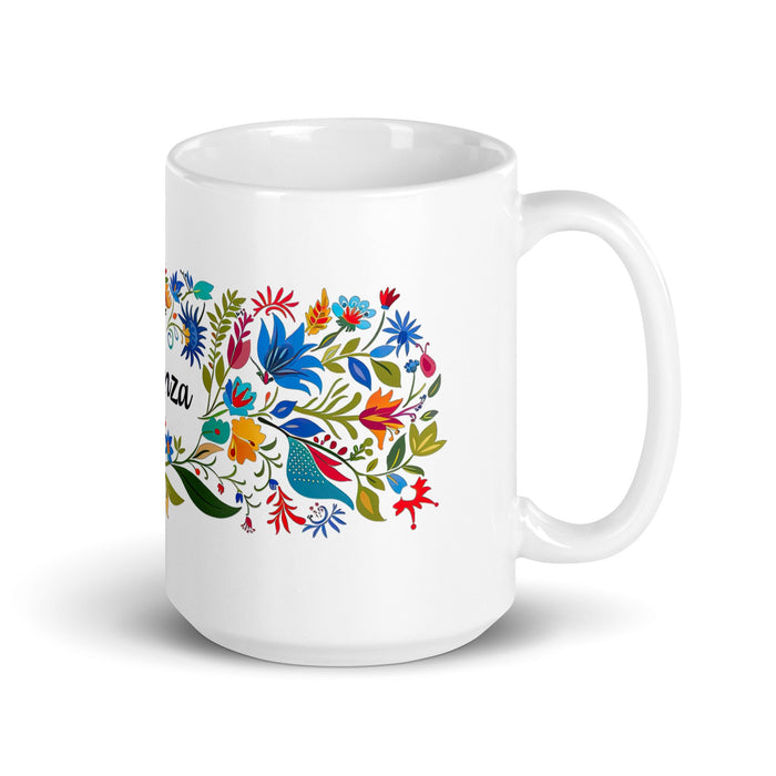 Aranza Exclusive Name Art Piece Home Office Work Coffee Mug Mexican Spanish Pride Gift Cup One - Of - A - Kind Calligraphy White Glossy Mug | A3 - Mexicada