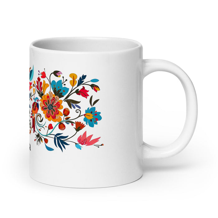 Aranza Exclusive Name Art Piece Home Office Work Coffee Mug Mexican Spanish Pride Gift Cup One - Of - A - Kind Calligraphy White Glossy Mug | A30 - Mexicada