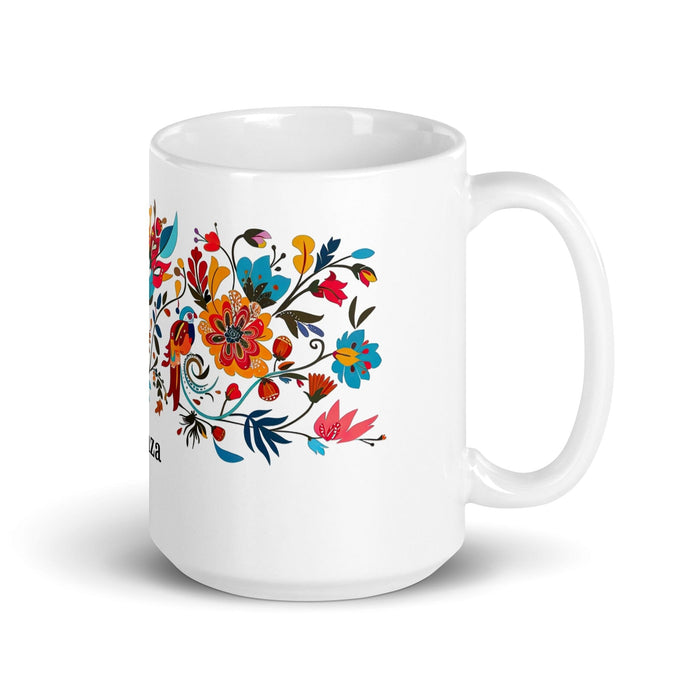 Aranza Exclusive Name Art Piece Home Office Work Coffee Mug Mexican Spanish Pride Gift Cup One-Of-A-Kind Calligraphy White Glossy Mug | A30 Mexicada 15 oz