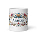 Aranza Exclusive Name Art Piece Home Office Work Coffee Mug Mexican Spanish Pride Gift Cup One - Of - A - Kind Calligraphy White Glossy Mug | A4 - Mexicada