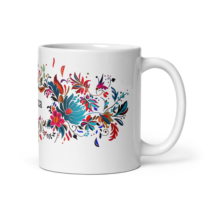 Aranza Exclusive Name Art Piece Home Office Work Coffee Mug Mexican Spanish Pride Gift Cup One-Of-A-Kind Calligraphy White Glossy Mug | A5 Mexicada 11 oz