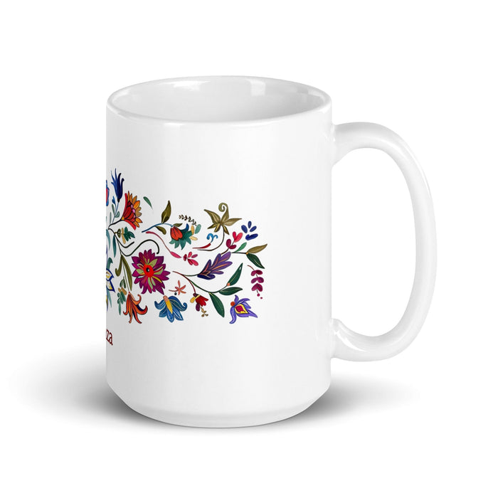 Aranza Exclusive Name Art Piece Home Office Work Coffee Mug Mexican Spanish Pride Gift Cup One-Of-A-Kind Calligraphy White Glossy Mug | A6 Mexicada 15 oz