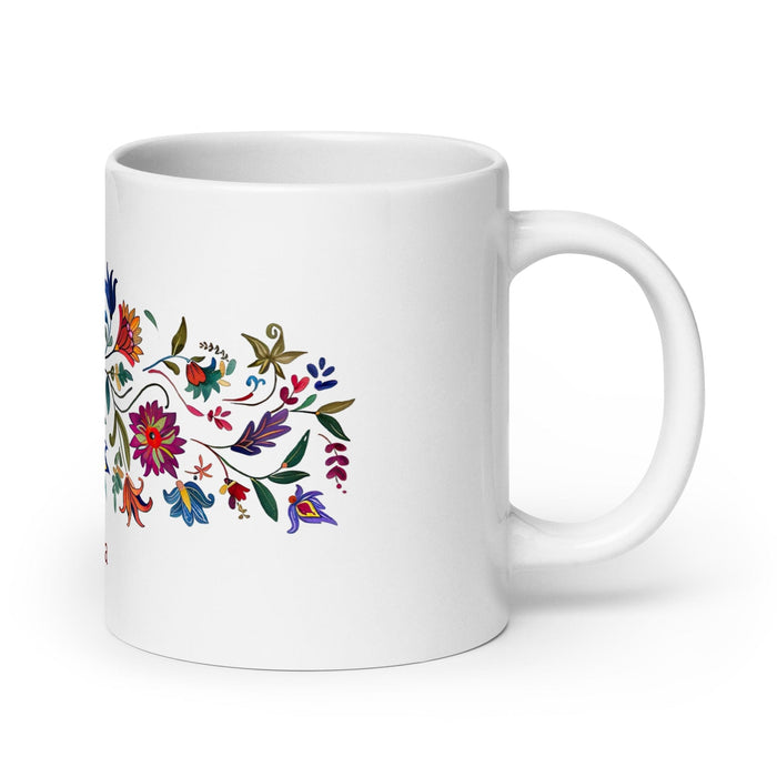 Aranza Exclusive Name Art Piece Home Office Work Coffee Mug Mexican Spanish Pride Gift Cup One-Of-A-Kind Calligraphy White Glossy Mug | A6 Mexicada 20 oz