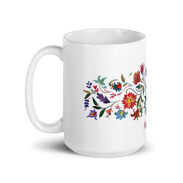 Aranza Exclusive Name Art Piece Home Office Work Coffee Mug Mexican Spanish Pride Gift Cup One-Of-A-Kind Calligraphy White Glossy Mug | A6 Mexicada