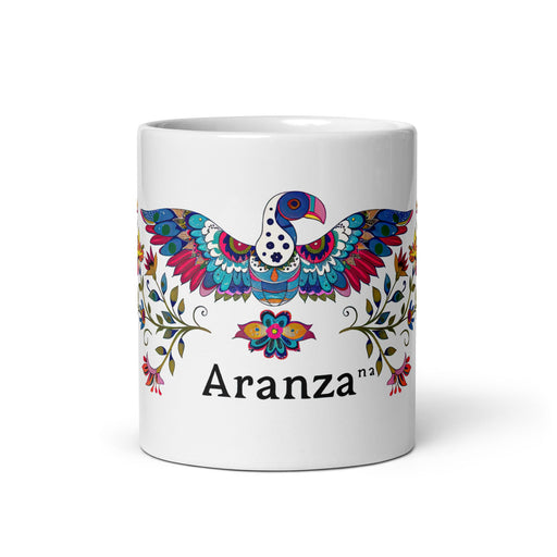 Aranza Exclusive Name Art Piece Home Office Work Coffee Mug Mexican Spanish Pride Gift Cup One - Of - A - Kind Calligraphy White Glossy Mug | A7 - Mexicada