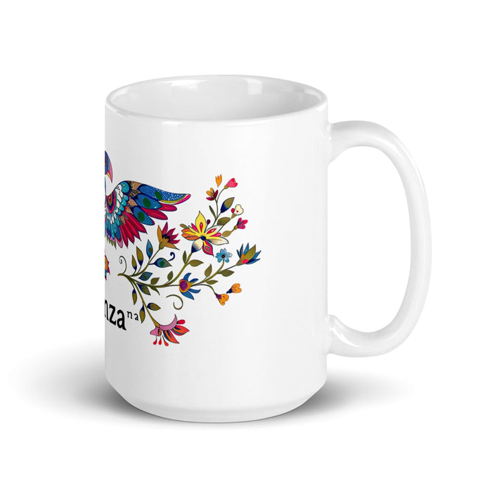 Aranza Exclusive Name Art Piece Home Office Work Coffee Mug Mexican Spanish Pride Gift Cup One-Of-A-Kind Calligraphy White Glossy Mug | A7 Mexicada 15 oz