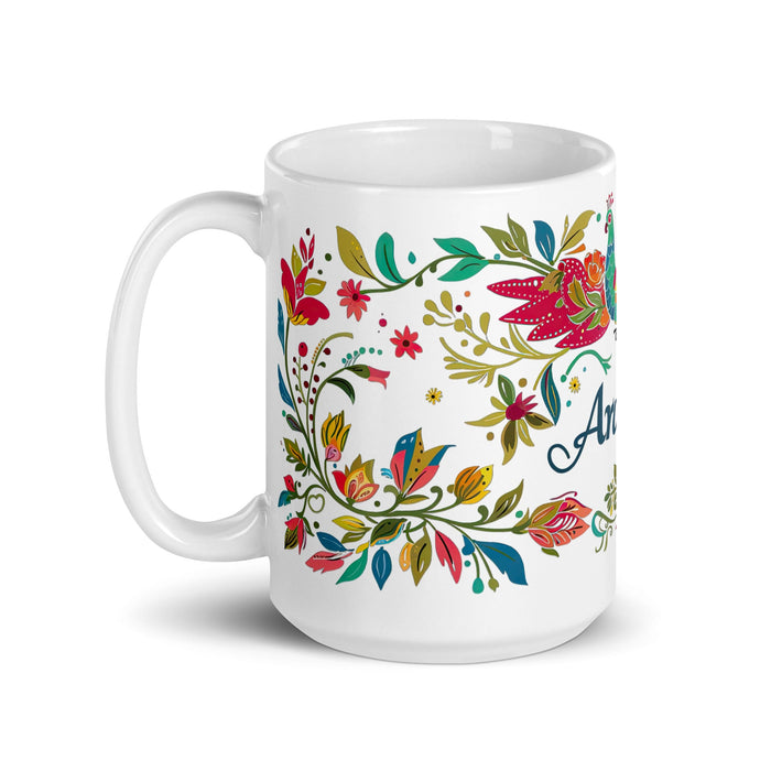 Aranza Exclusive Name Art Piece Home Office Work Coffee Mug Mexican Spanish Pride Gift Cup One - Of - A - Kind Calligraphy White Glossy Mug | A9 - Mexicada