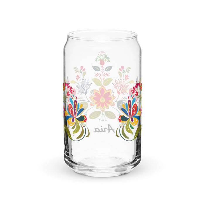 Aria Exclusive Name Art Piece Can - Shaped Glass Home Office Work Mexican Spanish Pride Gift Cup One - Of - A - Kind Calligraphy Glass | A17 - Mexicada