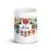 Aria Exclusive Name Art Piece Home Office Work Coffee Mug Mexican Spanish Pride Gift Cup One - Of - A - Kind Calligraphy White Glossy Mug | A1 - Mexicada