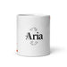 Aria Exclusive Name Art Piece Home Office Work Coffee Mug Mexican Spanish Pride Gift Cup One - Of - A - Kind Calligraphy White Glossy Mug | A12 - Mexicada