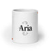 Aria Exclusive Name Art Piece Home Office Work Coffee Mug Mexican Spanish Pride Gift Cup One - Of - A - Kind Calligraphy White Glossy Mug | A12 - Mexicada