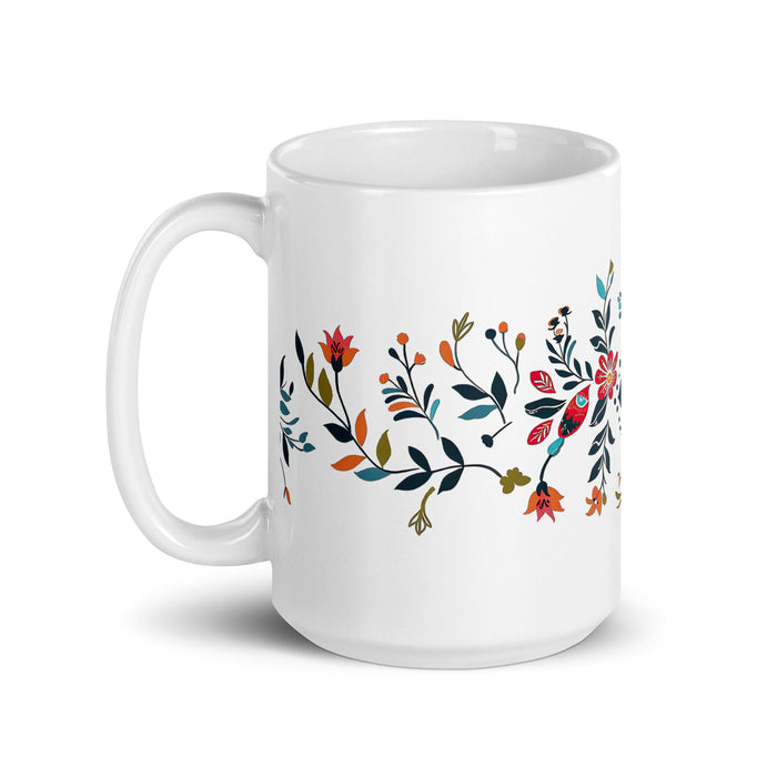 Aria Exclusive Name Art Piece Home Office Work Coffee Mug Mexican Spanish Pride Gift Cup One - Of - A - Kind Calligraphy White Glossy Mug | A2 - Mexicada