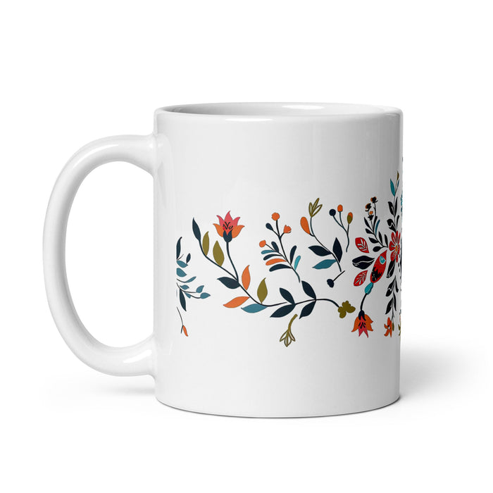 Aria Exclusive Name Art Piece Home Office Work Coffee Mug Mexican Spanish Pride Gift Cup One - Of - A - Kind Calligraphy White Glossy Mug | A2 - Mexicada