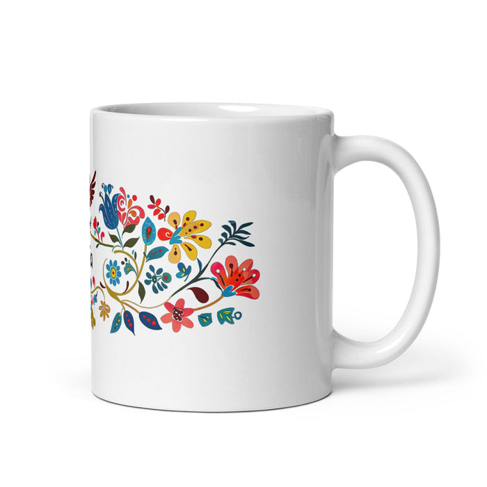 Aria Exclusive Name Art Piece Home Office Work Coffee Mug Mexican Spanish Pride Gift Cup One - Of - A - Kind Calligraphy White Glossy Mug | A20 - Mexicada