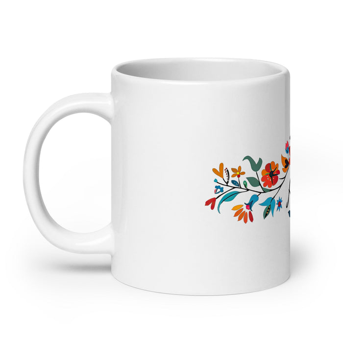 Aria Exclusive Name Art Piece Home Office Work Coffee Mug Mexican Spanish Pride Gift Cup One - Of - A - Kind Calligraphy White Glossy Mug | A3 - Mexicada