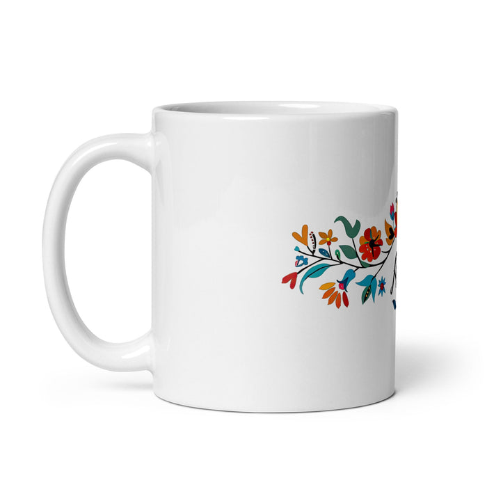 Aria Exclusive Name Art Piece Home Office Work Coffee Mug Mexican Spanish Pride Gift Cup One - Of - A - Kind Calligraphy White Glossy Mug | A3 - Mexicada