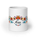 Aria Exclusive Name Art Piece Home Office Work Coffee Mug Mexican Spanish Pride Gift Cup One - Of - A - Kind Calligraphy White Glossy Mug | A3 - Mexicada