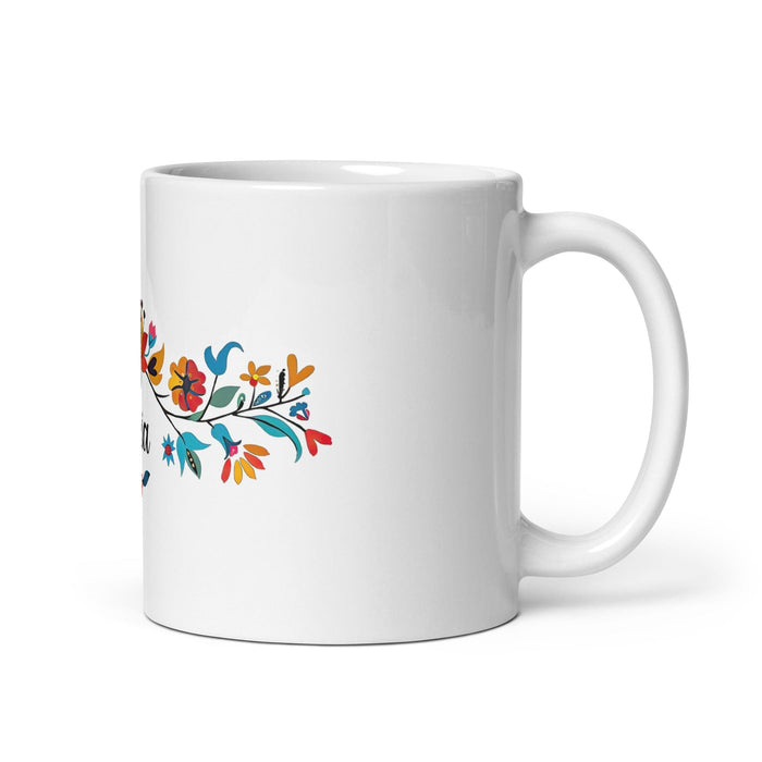 Aria Exclusive Name Art Piece Home Office Work Coffee Mug Mexican Spanish Pride Gift Cup One-Of-A-Kind Calligraphy White Glossy Mug | A3 Mexicada 11 oz