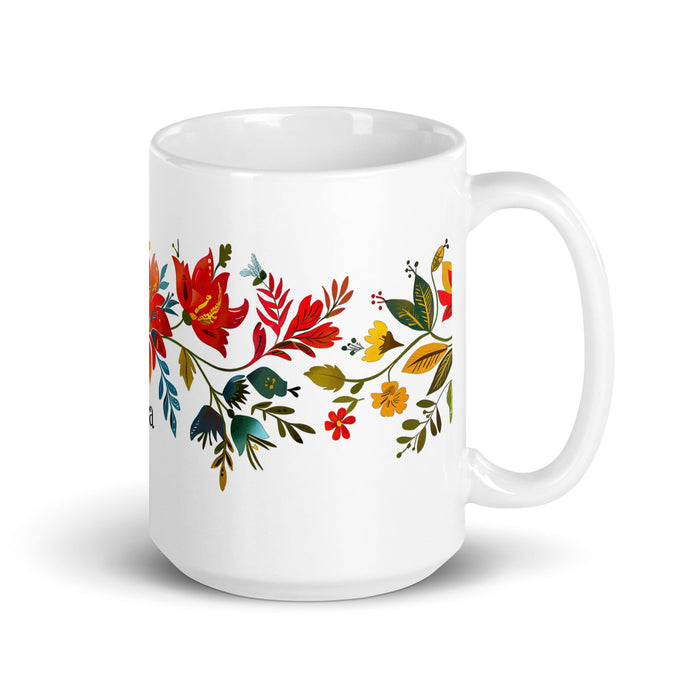 Aria Exclusive Name Art Piece Home Office Work Coffee Mug Mexican Spanish Pride Gift Cup One - Of - A - Kind Calligraphy White Glossy Mug | A4 - Mexicada