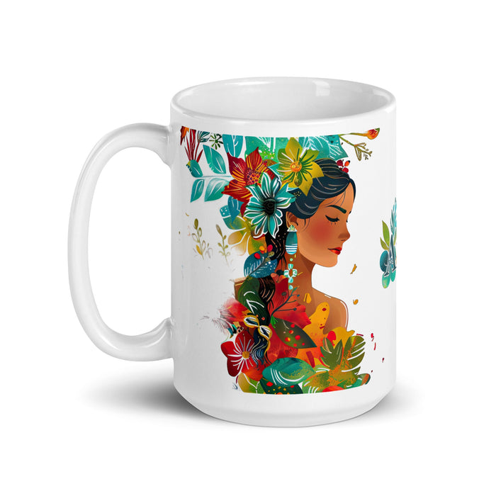 Aria Exclusive Name Art Piece Home Office Work Coffee Mug Mexican Spanish Pride Gift Cup One - Of - A - Kind Calligraphy White Glossy Mug | A5 - Mexicada