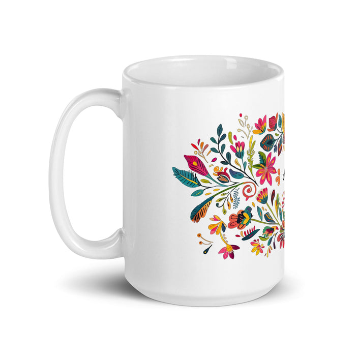 Aria Exclusive Name Art Piece Home Office Work Coffee Mug Mexican Spanish Pride Gift Cup One - Of - A - Kind Calligraphy White Glossy Mug | A6 - Mexicada