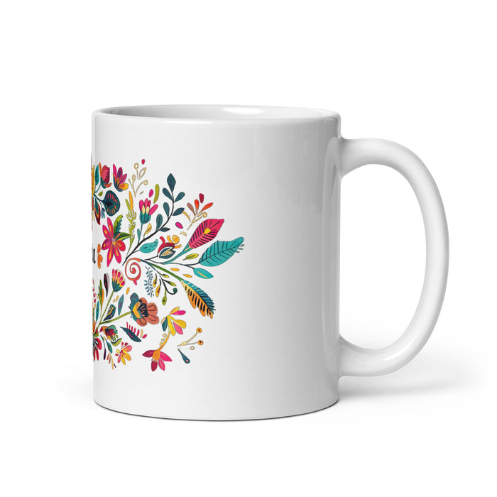 Aria Exclusive Name Art Piece Home Office Work Coffee Mug Mexican Spanish Pride Gift Cup One - Of - A - Kind Calligraphy White Glossy Mug | A6 - Mexicada