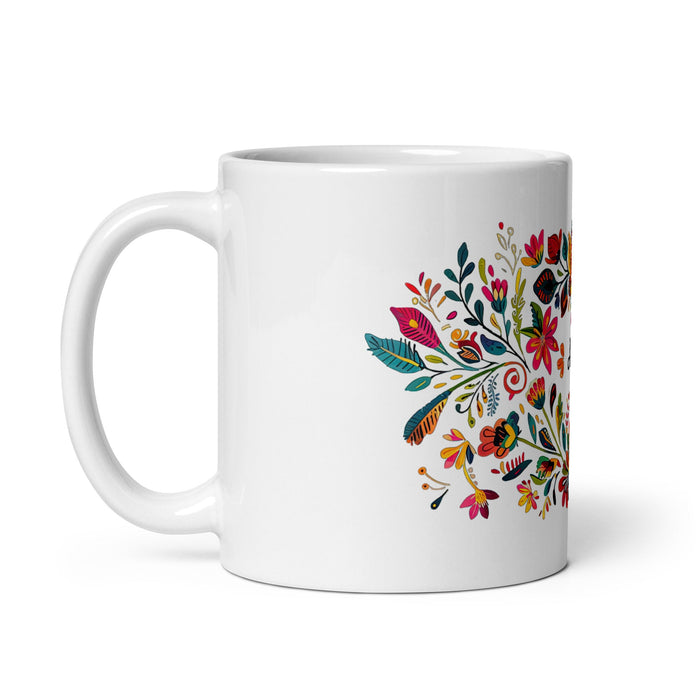 Aria Exclusive Name Art Piece Home Office Work Coffee Mug Mexican Spanish Pride Gift Cup One - Of - A - Kind Calligraphy White Glossy Mug | A6 - Mexicada