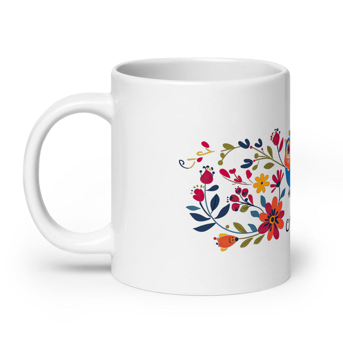 Aria Exclusive Name Art Piece Home Office Work Coffee Mug Mexican Spanish Pride Gift Cup One - Of - A - Kind Calligraphy White Glossy Mug | A7 - Mexicada