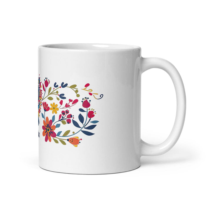 Aria Exclusive Name Art Piece Home Office Work Coffee Mug Mexican Spanish Pride Gift Cup One-Of-A-Kind Calligraphy White Glossy Mug | A7 Mexicada 11 oz