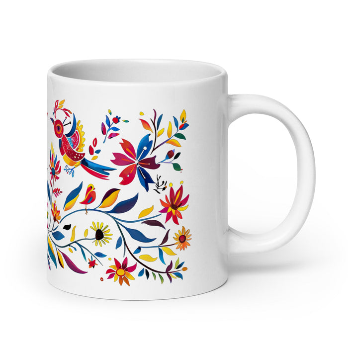 Aria Exclusive Name Art Piece Home Office Work Coffee Mug Mexican Spanish Pride Gift Cup One - Of - A - Kind Calligraphy White Glossy Mug | A9 - Mexicada