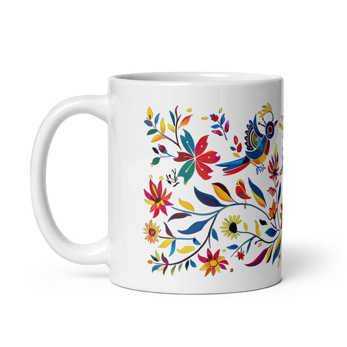 Aria Exclusive Name Art Piece Home Office Work Coffee Mug Mexican Spanish Pride Gift Cup One - Of - A - Kind Calligraphy White Glossy Mug | A9 - Mexicada