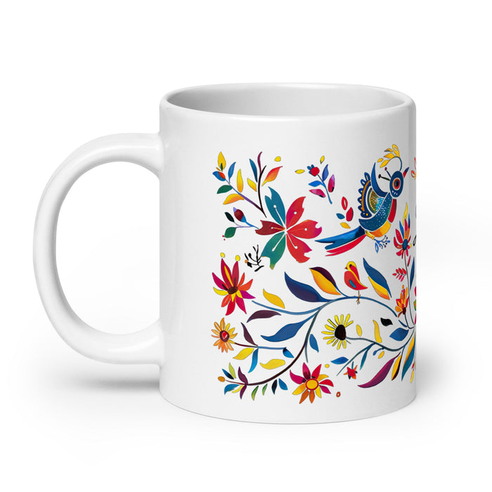 Aria Exclusive Name Art Piece Home Office Work Coffee Mug Mexican Spanish Pride Gift Cup One - Of - A - Kind Calligraphy White Glossy Mug | A9 - Mexicada