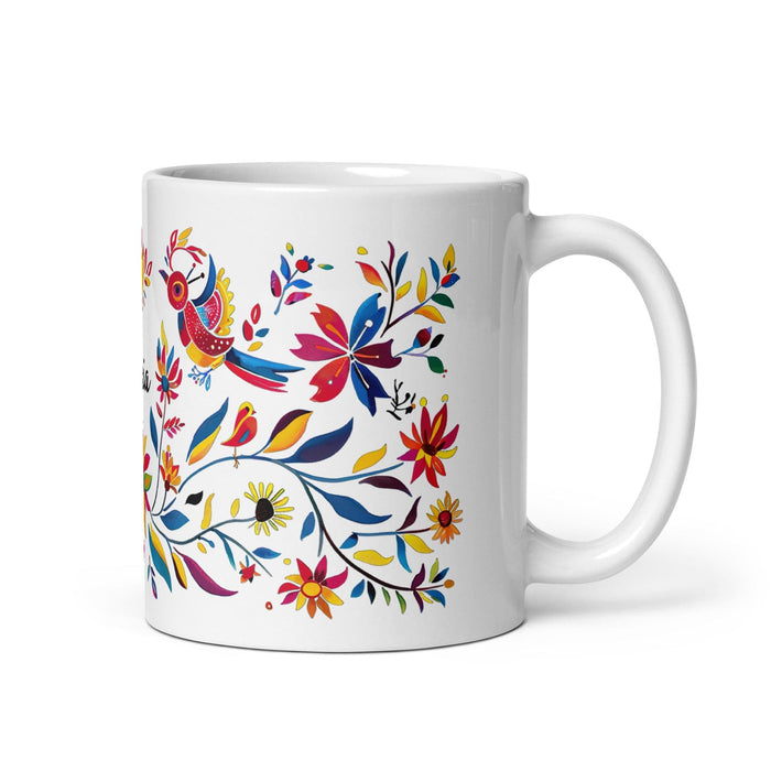 Aria Exclusive Name Art Piece Home Office Work Coffee Mug Mexican Spanish Pride Gift Cup One-Of-A-Kind Calligraphy White Glossy Mug | A9 Mexicada 11 oz