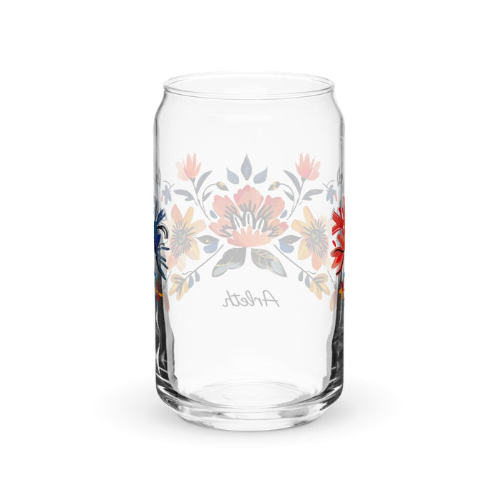 Arleth Exclusive Name Art Piece Can-Shaped Glass Home Office Work Mexican Spanish Pride Gift Cup One-Of-A-Kind Calligraphy Glass | A12 Mexicada