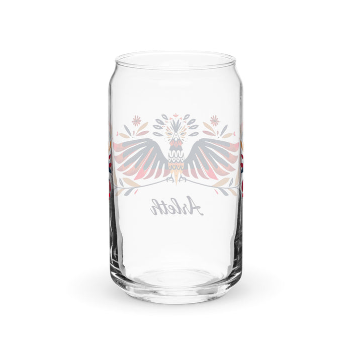 Arleth Exclusive Name Art Piece Can - Shaped Glass Home Office Work Mexican Spanish Pride Gift Cup One - Of - A - Kind Calligraphy Glass | A21 - Mexicada