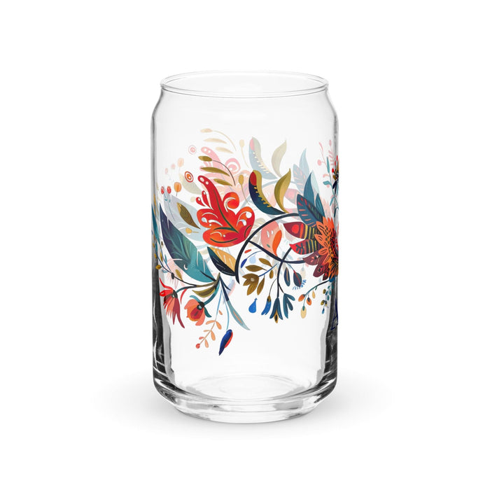 Arleth Exclusive Name Art Piece Can-Shaped Glass Home Office Work Mexican Spanish Pride Gift Cup One-Of-A-Kind Calligraphy Glass | A30 Mexicada