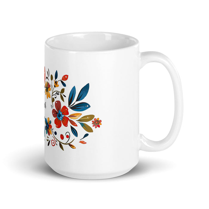 Arleth Exclusive Name Art Piece Home Office Work Coffee Mug Mexican Spanish Pride Gift Cup One - Of - A - Kind Calligraphy White Glossy Mug | A10 - Mexicada