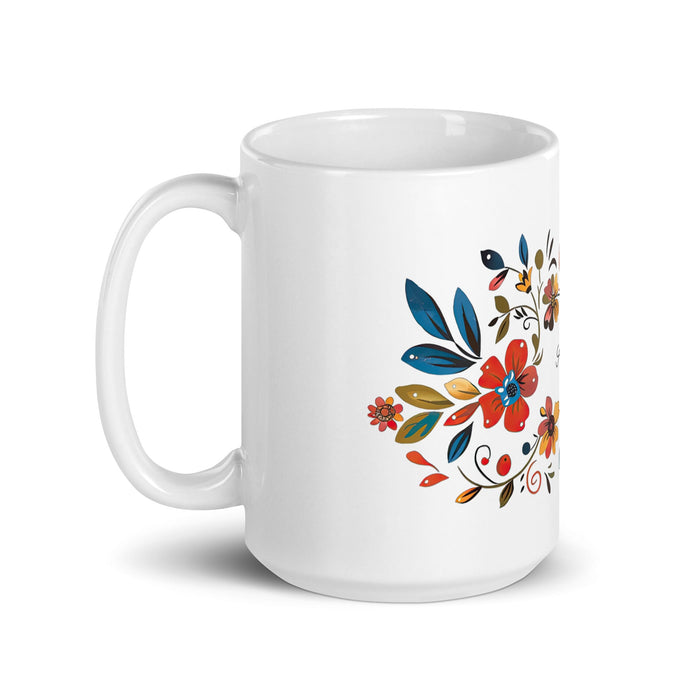 Arleth Exclusive Name Art Piece Home Office Work Coffee Mug Mexican Spanish Pride Gift Cup One - Of - A - Kind Calligraphy White Glossy Mug | A10 - Mexicada