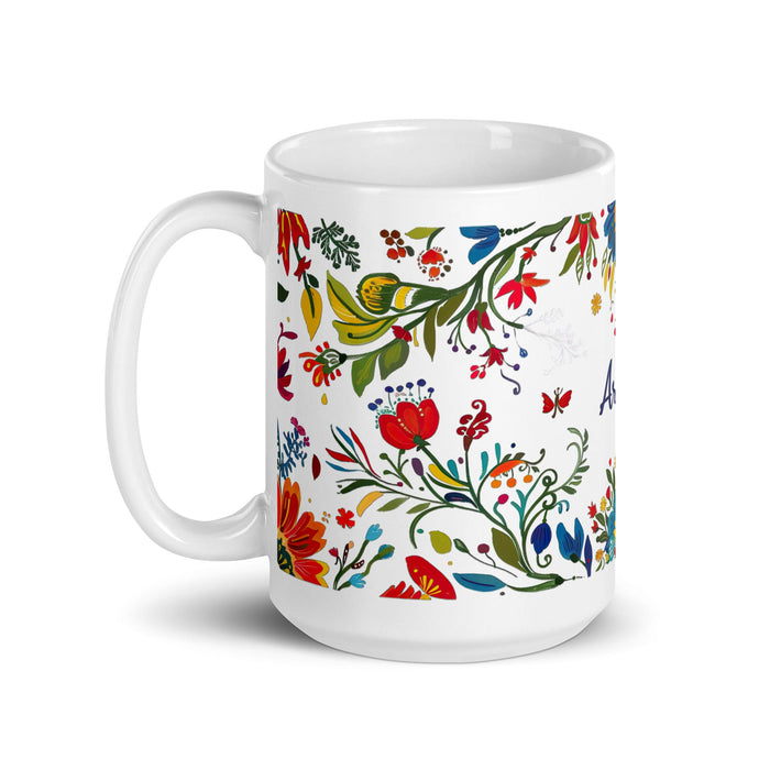 Arleth Exclusive Name Art Piece Home Office Work Coffee Mug Mexican Spanish Pride Gift Cup One - Of - A - Kind Calligraphy White Glossy Mug | A13 - Mexicada