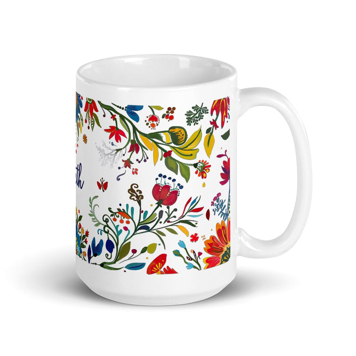 Arleth Exclusive Name Art Piece Home Office Work Coffee Mug Mexican Spanish Pride Gift Cup One-Of-A-Kind Calligraphy White Glossy Mug | A13 Mexicada 15 oz