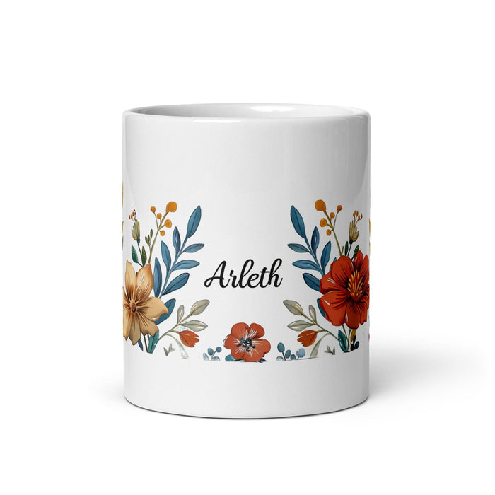 Arleth Exclusive Name Art Piece Home Office Work Coffee Mug Mexican Spanish Pride Gift Cup One-Of-A-Kind Calligraphy White Glossy Mug | A17 Mexicada