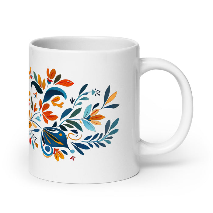 Arleth Exclusive Name Art Piece Home Office Work Coffee Mug Mexican Spanish Pride Gift Cup One - Of - A - Kind Calligraphy White Glossy Mug | A18 - Mexicada