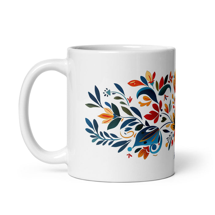 Arleth Exclusive Name Art Piece Home Office Work Coffee Mug Mexican Spanish Pride Gift Cup One - Of - A - Kind Calligraphy White Glossy Mug | A18 - Mexicada