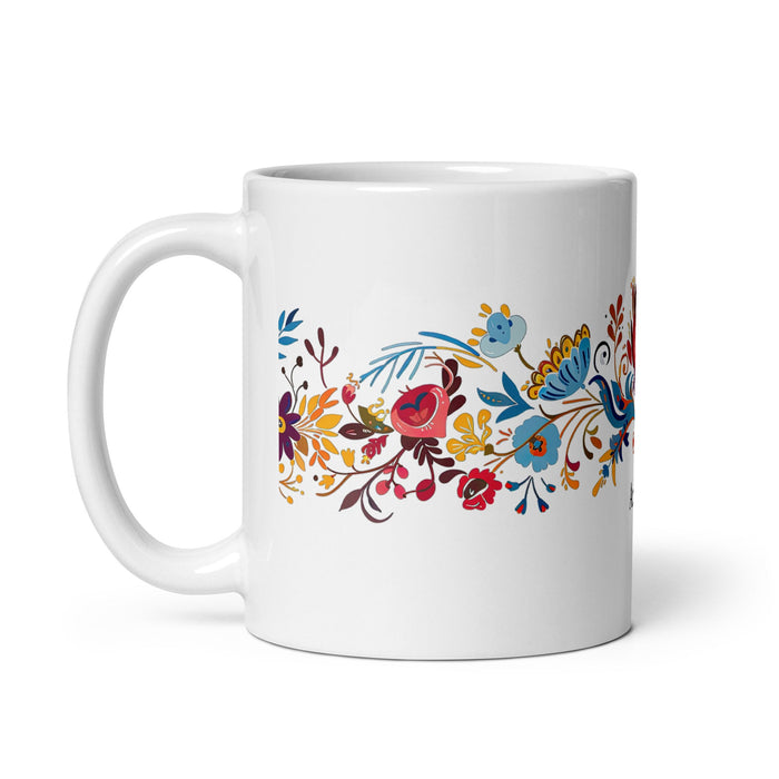 Arleth Exclusive Name Art Piece Home Office Work Coffee Mug Mexican Spanish Pride Gift Cup One - Of - A - Kind Calligraphy White Glossy Mug | A19 - Mexicada