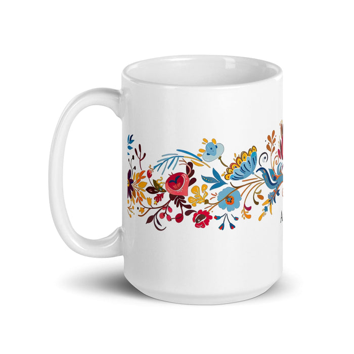 Arleth Exclusive Name Art Piece Home Office Work Coffee Mug Mexican Spanish Pride Gift Cup One-Of-A-Kind Calligraphy White Glossy Mug | A19 Mexicada