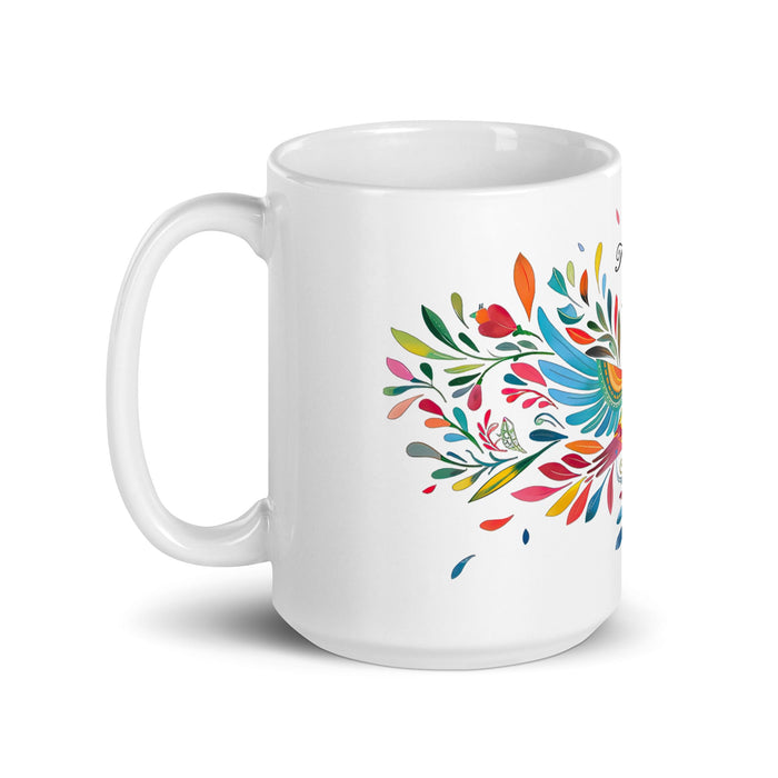 Arleth Exclusive Name Art Piece Home Office Work Coffee Mug Mexican Spanish Pride Gift Cup One - Of - A - Kind Calligraphy White Glossy Mug | A20 - Mexicada